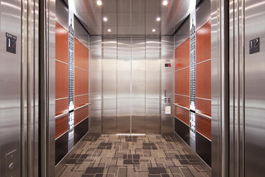 LEVELe-107 Elevator Interior with LightPlane panels in ViviSpectra Spectrum