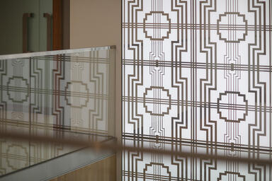 LightPlane Panels in ViviGraphix Graphica glass with custom graphic interlayer